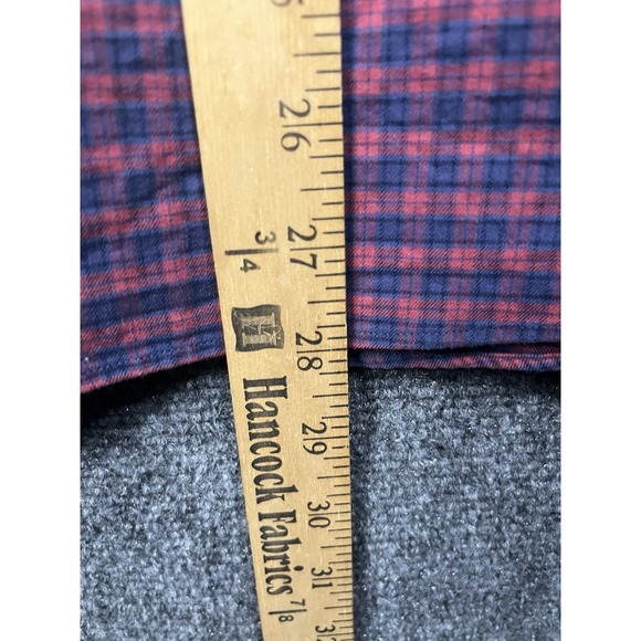 Charles Tyrwhitt COTTON SLIM FIT Mens Size S Blue Red Plaid Dress Shirt - Picture 9 of 10